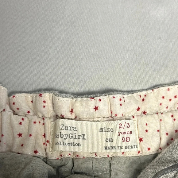 Zara Gray Relaxed Fit lined dress Shorts with Elastic Waistband - Picture 2 of 5